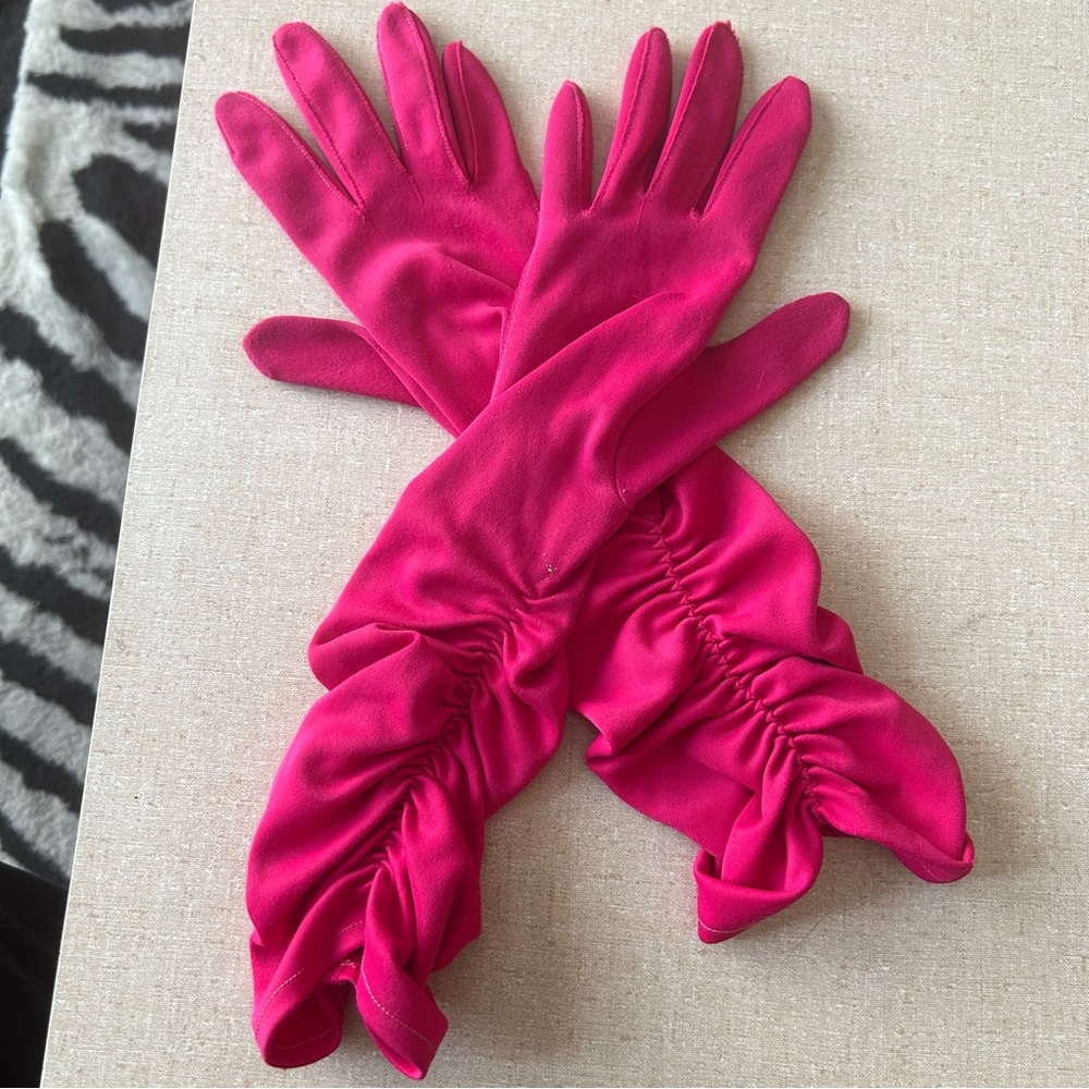 Vintage Barbie Pink Mid-Full Length Gloves